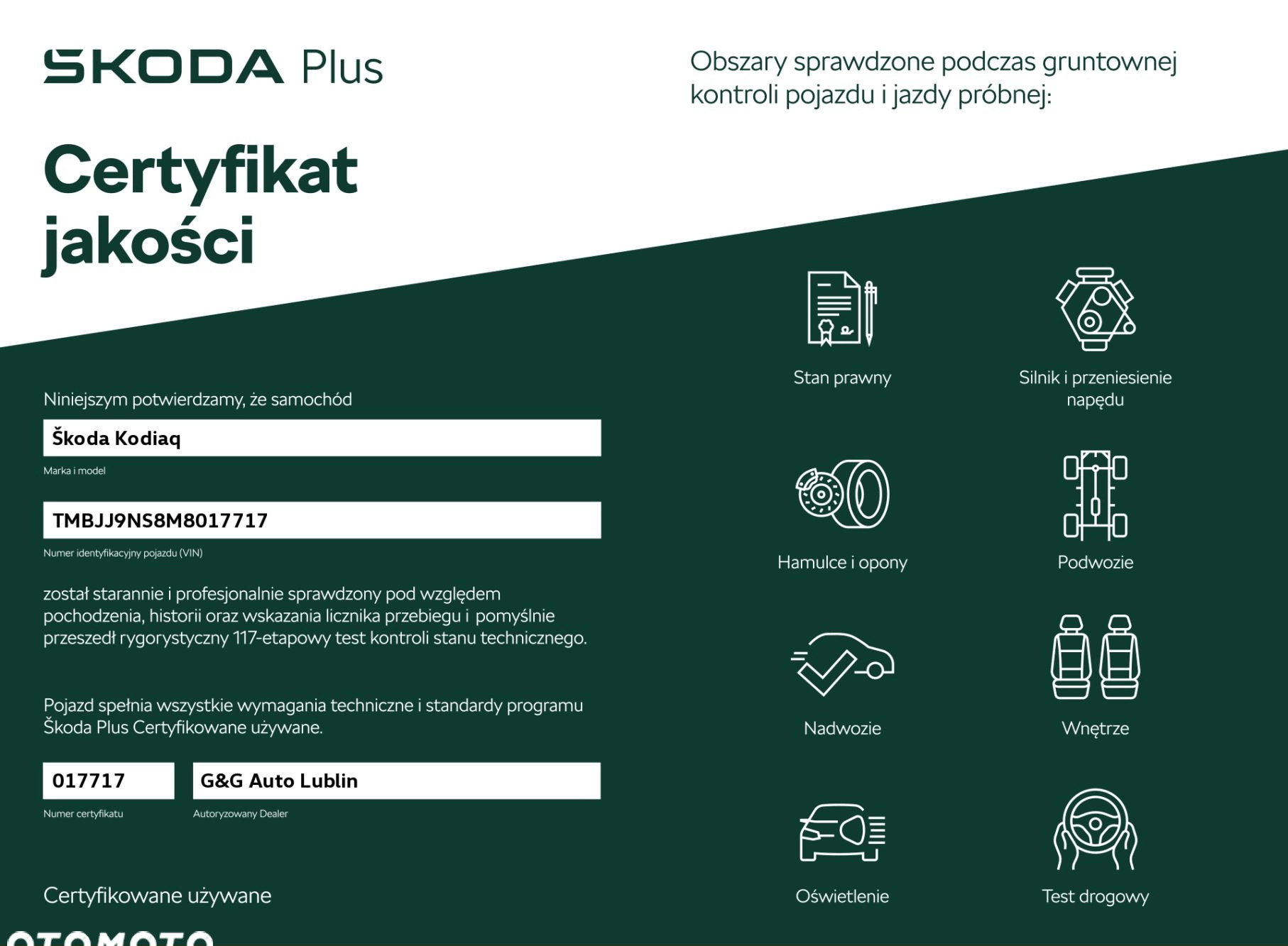 Skoda Kodiaq cena 114900 przebieg: 128849, rok produkcji 2020 z Żagań małe 529